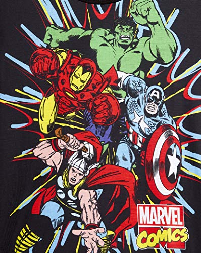 Marvel Avengers Pijama Niño, Pijamas Niños de Los Vengadores Superheroes Capitan America, Hulk, Iron Man y Thor, Conjunto de Dos Piezas Manga Larga, Regalos para Niños y Adolescentes (11-12 años)