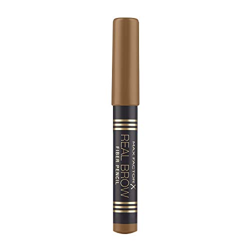 Max Factor Real Brow Fibre Pencil para cejas densas y naturales con efecto 3D, color 000 rubio, 1 g