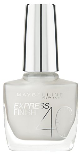 Maybelline New York Maquillaje Esmalte de uñas expreso Finalizar Nagellack Blanco Sueño/Ultra schnelltrocknender Farblack en leuchtendem Weiss, 1 x 10 ml