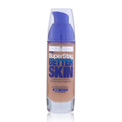 Maybelline SuperStay Better Skin 048 Sun Beige base de maquillaje Frasco dispensador - Base de maquillaje (Frasco dispensador, Sun Beige, Matificante, Francia, 33 mm, 33 mm)