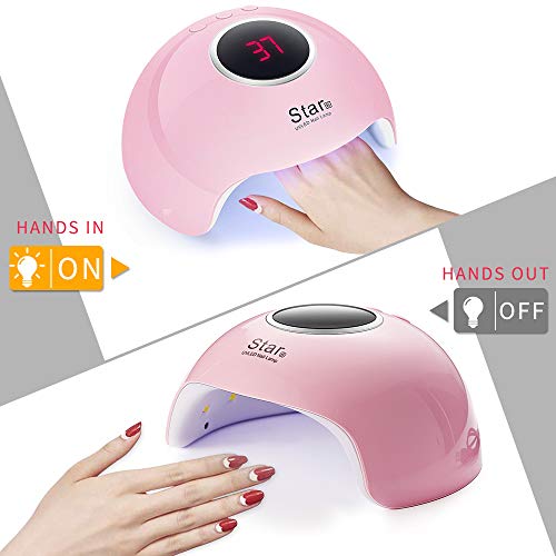 McNory 36W Lámpara Secador de Uñas,18 LED/UV Gel Esmalte de Uñas Curado Luz Máquina,3 modos de tiempo,90s Modo de calor bajo y Pantalla LED Para Manicura/Pedicure Nail Art en el Hogar ect