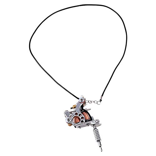 Mini metal tattoo machine necklace joyería de moda para mujeres hombres estilo punky cool collares colgantes multi forma