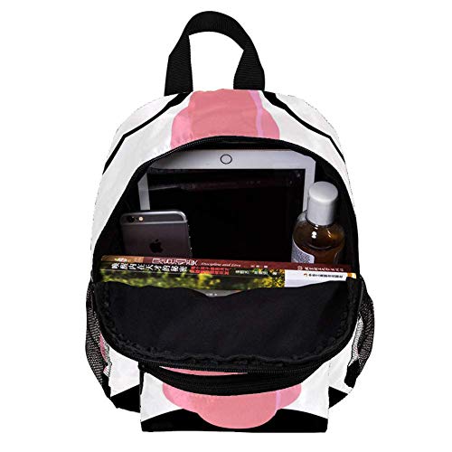 Mochila para Niñas Niños Bolsa de Escuela Niños Librero Mujeres Casual Daypack Blanco Erizo Holding Mushrooom Máscara de humor para nariz y gafas falsas 25.4x10x30 CM/10x4x12 in