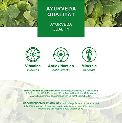 Moringa 500g polvo de hoja PREMIUM PLUS, mejor calidad garantizada (1x500g)