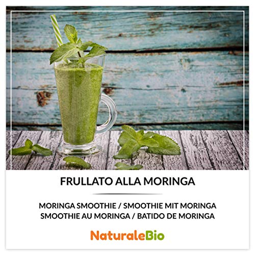 Moringa Oleifera Ecológica en Polvo [Calidad Premium] de 200g. Moringa Powder Organica, 100% Bio, Natural y Pura. Hojas Recogidas de la Planta de Moringa Oleífera. NaturaleBio