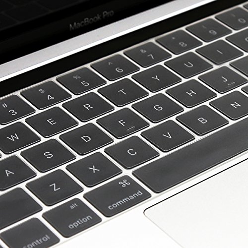 MOSISO Teclado Piel de TPU Compatible con 2019 2018 2017 2016 MacBook Pro 13/15 con Touch Bar A2159 A1989 A1706 A1990 A1707, Ultra Uelgado TPU Transparente Protectora Piel (EU Layout), Claro