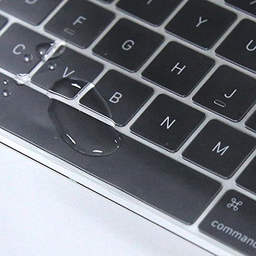 MOSISO Teclado Piel de TPU Compatible con 2019 2018 2017 2016 MacBook Pro 13/15 con Touch Bar A2159 A1989 A1706 A1990 A1707, Ultra Uelgado TPU Transparente Protectora Piel (EU Layout), Claro