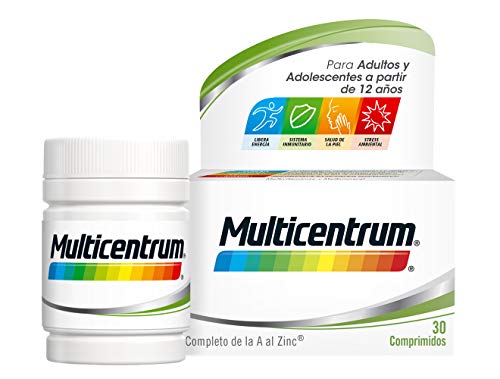 Multicentrum, Complemento Alimenticio con 13 Vitaminas y 11 Minerales, para Adultos y Adolescentes a partir de 12 años - 30 Comprimidos