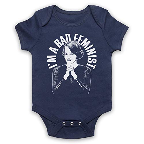 My Icono Arte & Ropa Pulga Soy Un Mal Feminista Comedia TV Phoebe Icono Bebé Crecer Azul azul marino 18 meses