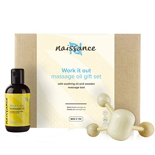 Naissance"Work it Out"- Set Regalo Aceite de Masaje Molestias Musculares - Vegano y cruelty free - Regalo ideal para el hombre