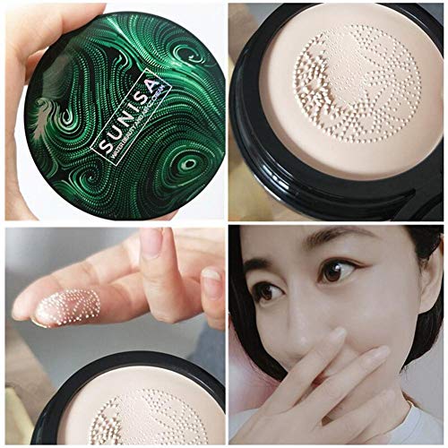 N/C Air Cushion CC Cream Mushroom, Mushroom Foundation Waterproof, Crema Hidratante BB, Corrector Natural, Base De Maquillaje, Base De Maquillaje De Tono De Piel Uniforme