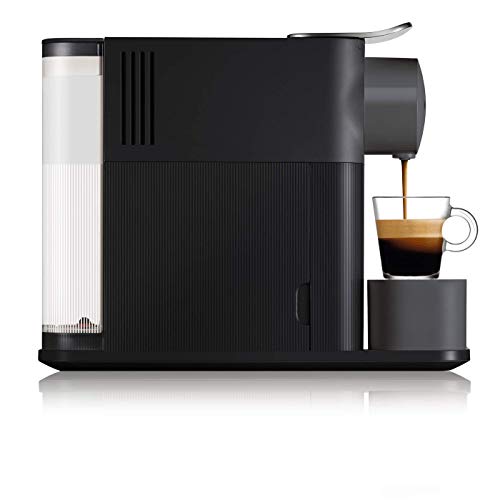 Nespresso De'longhi en 500.b lattissima one black-cafetera monodosis de cápsulas depósito de leche compacto, 19 bares, apagado automático, color negro, 1400 W, 0.03 litros, Plástico