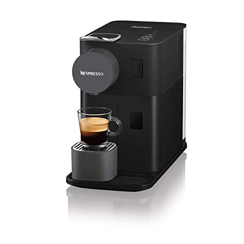 Nespresso De'longhi en 500.b lattissima one black-cafetera monodosis de cápsulas depósito de leche compacto, 19 bares, apagado automático, color negro, 1400 W, 0.03 litros, Plástico