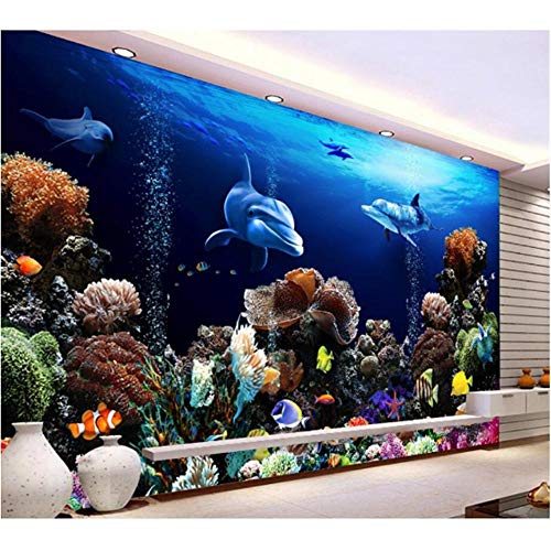 Newberli Custom Art Mural Wallpaper Photo Diy 3D Alta Calidad Coral Reef Background Wall Of The Sea World Wallpaper