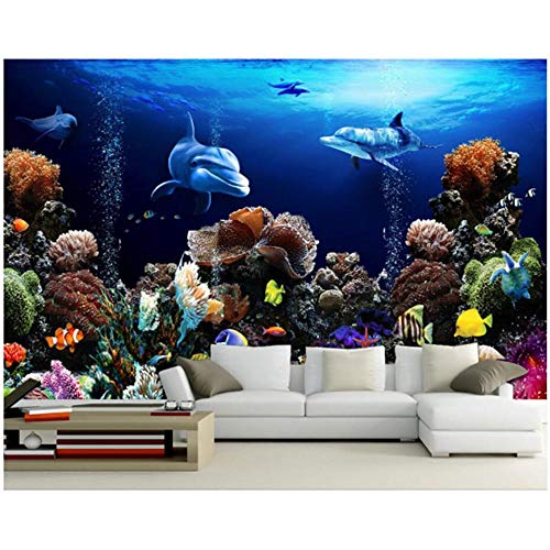 Newberli Custom Art Mural Wallpaper Photo Diy 3D Alta Calidad Coral Reef Background Wall Of The Sea World Wallpaper