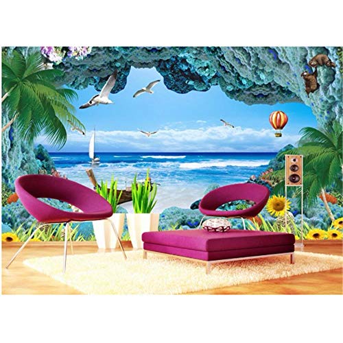 Newberli Custom Art Mural Wallpaper Photo Diy 3D Alta Calidad Coral Reef Marine Scenery Room Decoration