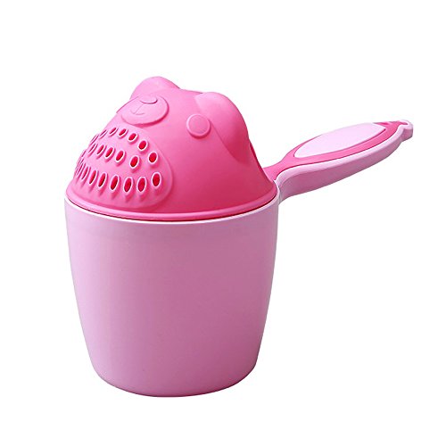 Newin Star Recipiente para baño,Recipiente para aclarar el Cabello de bebé Herramienta Ducha champú de baño para bebé (Rosa)