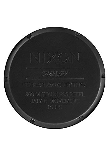 NIXON 51-30 Chrono A083-300 m resistente al agua reloj analógico de moda para hombre (51 mm esfera de reloj, 25 mm de acero inoxidable)