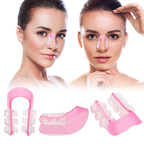 Nose Lift Up Shaping Clip Shaper Kit, 3Pcs / Set Nose Massager Roll Slimmer para enderezar el puente Corrección de la nariz Mayor Set Face Face Beauty Tool