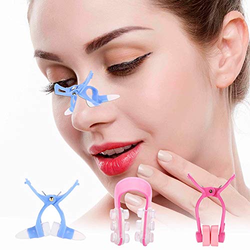 Nose Lift Up Shaping Clip Shaper Kit, 3Pcs / Set Nose Massager Roll Slimmer para enderezar el puente Corrección de la nariz Mayor Set Face Face Beauty Tool