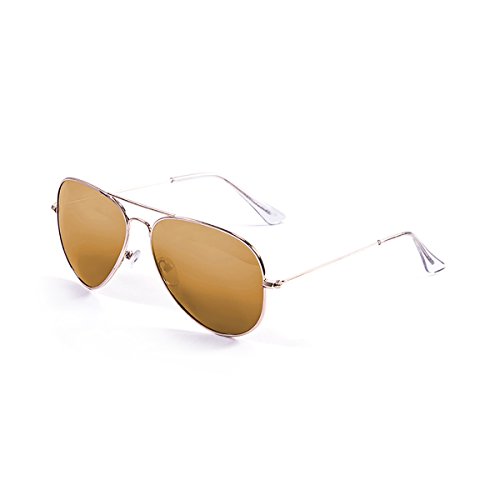 Ocean Sunglasses Banila Aviator - Gafas de Sol metálicas - Montura : Dorada - Lentes : Naranja Espejo (3701.3)