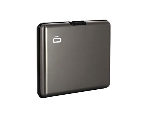 Ögon Smart Wallets -Big Stockholm Cartera Tarjetero - Protección RFID: Protege Tus Tarjetas de Robar - hasta 10 Tarjetas + Recetas + Notas - Aluminio anodizado (Titanium)