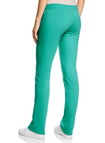 oodji Ultra Mujer Pantalones de Punto con Cordones, Verde, ES 36 / XS