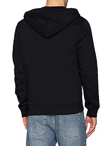 Original Penguin Zip Through Sudadera con Capucha, Negro (Verdadero Negro), S para Hombre