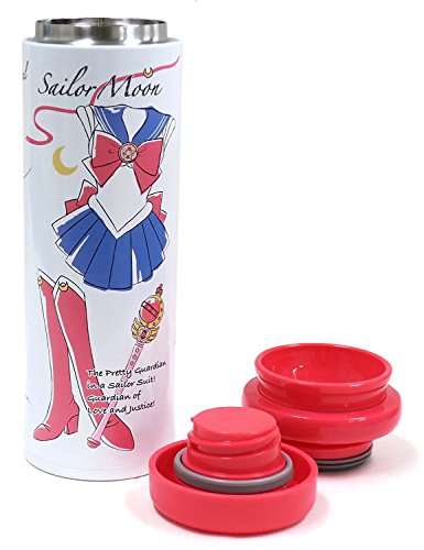 OSK Pretty Guardian Sailor Moon, luz inoxidable botella blanco 350 ml sb-350b