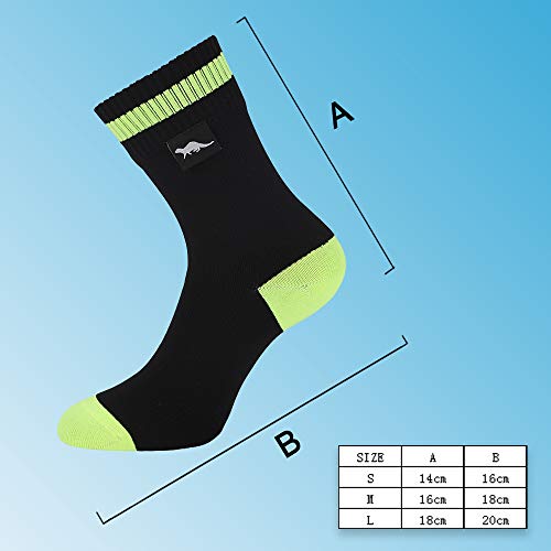 OTTER Calcetines Transpirables e Impermeables (Negro Grande) Ideales para Actividades al Aire Libre como Golf Jogging Ciclismo Evitan Que la Piel se humedezca Gracias a la tecnología Coolmax® Core.