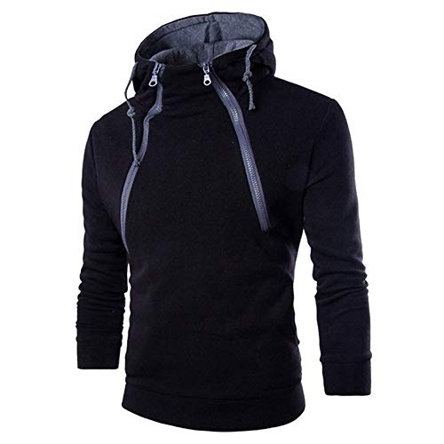 Overdose Sudadera con Capucha De Manga Larga para Hombre con Cuello Redondo Sudadera con Capucha De PoliéSter con Capucha Negra Top CáLido con Capucha De OtoñO Nueva