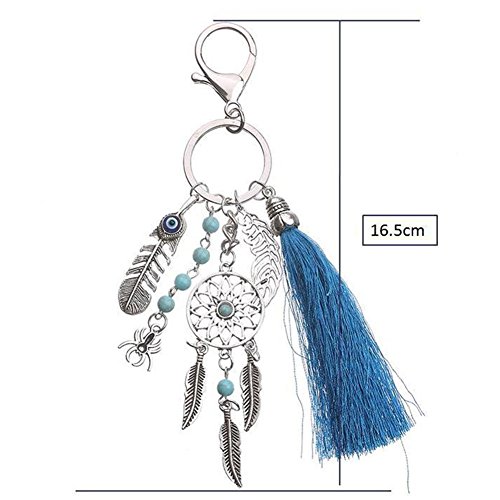 Oyfel Metal llavero Trousseau port llave Bohemian Gemstone Palm Leaf coche recuerdo regalo colgante de accesorios teléfono automáticos cumpleaños peluquería de moda 1 pcs 16.5CM