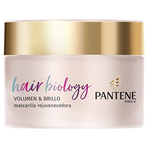 Pantene Pro-V Hair Biology Volumen & Brillo Mascarilla 160 ml, Para Pelo Fino O Debilitado Y Teñido