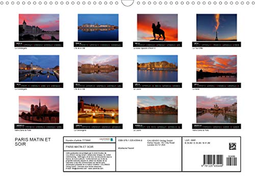 Paris matin et soir (calendrier mural 2020 din a3 horizontal) - photographies artistiques du patrimo (Calvendo Places): Photographies artistiques du ... du jour. (Calendrier mensuel, 14 Pages )