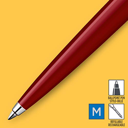 Parker Jotter Originals Colección de bolígrafos, acabado clásico rojo, punta mediana, tinta azul, una unidad