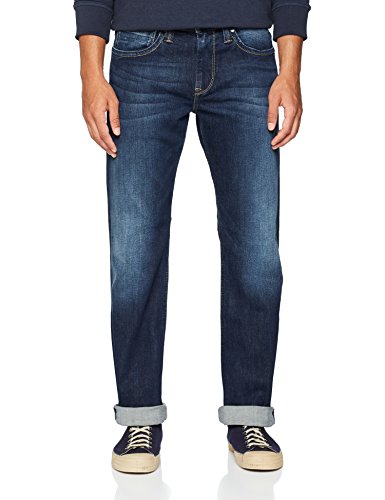 Pepe Jeans Kingston Zip, Vaqueros Regular para Hombre, Azul (11Oz Streaky Stretch Dk Z45), W31/L30