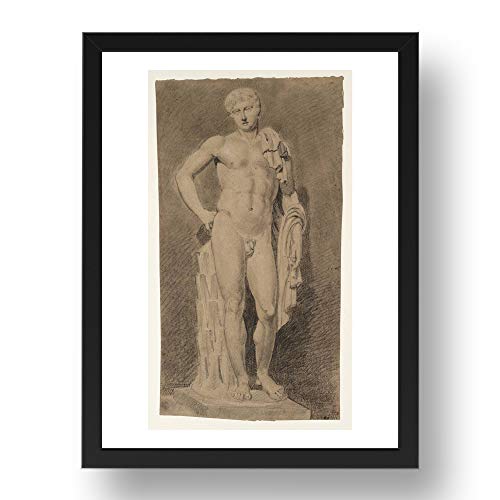 Period Prints Study of the Belvedere Hermes, 1793 por Joseph Mallord William Turner RA, reproducción A3 en marco de 17 x 13 pulgadas