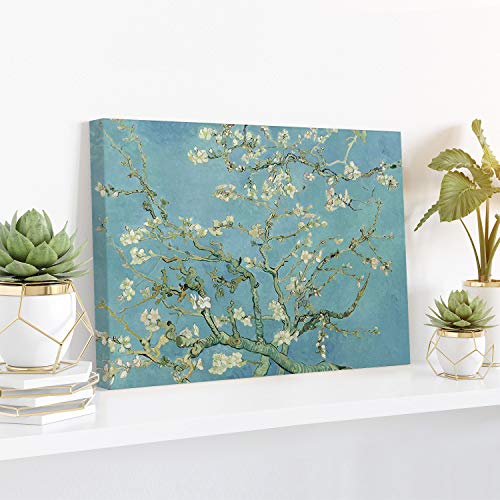 PICANOVA – Vincent Van Gogh Almond Blossom 40x30cm – Cuadro sobre Lienzo – Impresión En Lienzo Montado sobre Marco De Madera (2cm) – Disponible En Varios Tamaños