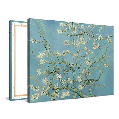 PICANOVA – Vincent Van Gogh Almond Blossom 40x30cm – Cuadro sobre Lienzo – Impresión En Lienzo Montado sobre Marco De Madera (2cm) – Disponible En Varios Tamaños