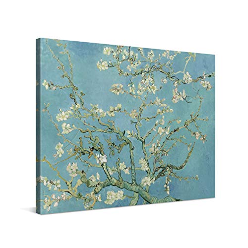 PICANOVA – Vincent Van Gogh Almond Blossom 40x30cm – Cuadro sobre Lienzo – Impresión En Lienzo Montado sobre Marco De Madera (2cm) – Disponible En Varios Tamaños