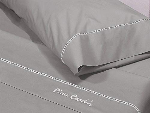 Pierre Cardin Juego de Sábanas, Algodón, Gris, Cama 135 cm