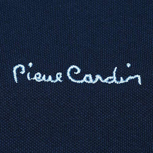Pierre Cardin - Polo de corte clásico para hombre, con franja en el cuello y las mangas Multicolor azul marino M