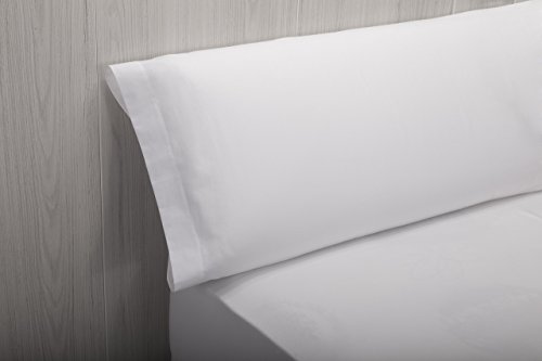 Pikolin Home - Almohadón, funda de almohada, 100% algodón, almohadas de 135 y 150cm, color blanco (Todas las medidas)