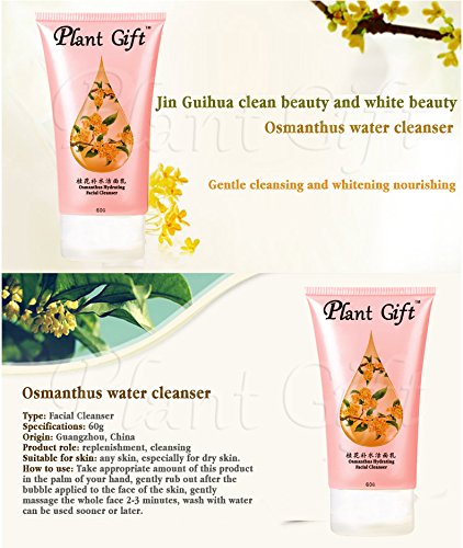 Plant Gift-Limpiador Facial Hidratante Osmanthus-Alivia y refresca, limpia y limpia.-60g/1.93OZ