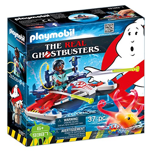 PLAYMOBIL Ghostbusters Zeddemore con Moto de Agua, Flota, a Partir de 6 Años (9387)