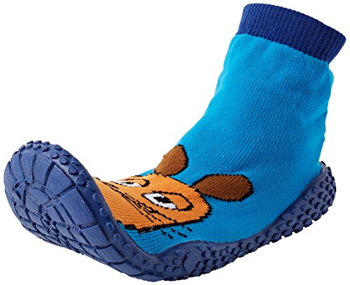 Playshoes Calcetines de Playa con protección UV Die Maus, Zapatos de Agua Unisex Niños, Azul (Blau 7), 22/23 EU