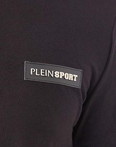 PLEIN SPORT Philipp T Shirt - Shirt para hombre, color negro