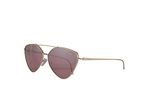 Prada PR51US Gafas de Sol Oro Pálido con Lentes de Espejo Violeta Plateado Degradado 62mm ZVN095 SPR51U PR 51US SPR 51U