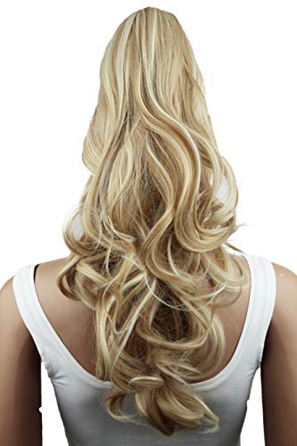 PRETTYSHOP Voluminosa corrugado peluca peluca trenza cola de caballo Cola de caballo fibra sintética 60cm mezcla rubia H14