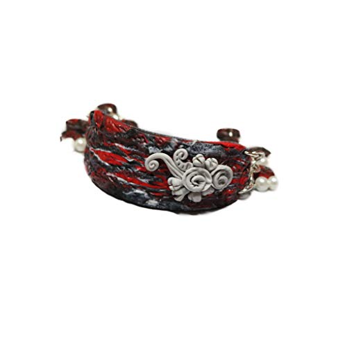 Pulsera de color rojo, negro, gris y blanco, Boho pulsera de regalo de declaración de regalos de Black Friday, joyería hecha a mano para mujeres y niñas, pulsera de perlas blancas.